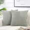 FDTERN 2er Set Hellgrau Kordsamt Kissenbezug 50x50CM Weich Moderne Dekorative Kissenbezüge Kissenhülle Dekokissenbezug Sofakissen Dekokissen Boho Deko für Sofa Schlafzimmer Wohnzimmer Balkon