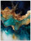 ARTland Wanddeko Glasbilder Wandbild Glas Bild einteilig 60x80 cm Hochformat Abstrakte Deko Modern Liquid Marmor Achat Tinte Meer U4WC