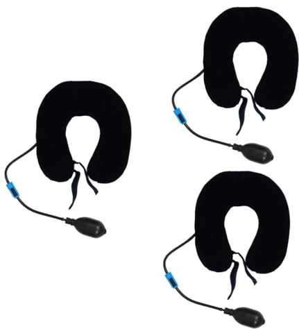 GLEAVI 3 Stück U Förmiges Kissen Aufblasbares Reisekissen Entspannungsgerät Keilrahmen Desktop Gesichtskissen Verstellbares Pvc Kindkissen