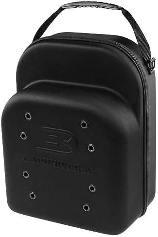 CapUniverse Cap Carrier 6er - Aufbewahrungstasche für bis zu 6 Caps - Schutz & Transportlösung - Capkoffer - Baseballcap Tasche - Basecap Aufbewahrung schwarz One Size