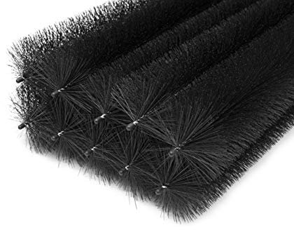 Forega - Brosse de gouttière 12 m 120 cm Ø 19 cm 10 pièces | Résistant aux UV | Protection foliaire | Installation simple | Protection du panneau solaire (fil galvanisé)