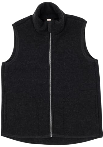Engel, Damen Fleece Weste mit Reißverschluss, 100% Wolle (Merino, kbT) (DE/NL/SE/PL, Numerisch, 34, 36, Regular, Regular, Schwarz)