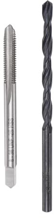 QUARKZMAN Ensemble de Tarauds et Forets, Taraud UNF 8-36 et Foret Hélicoïdal en Oxyde Noir de 9/64 Pouces, Kit D'Outils de Réparation de Filetage