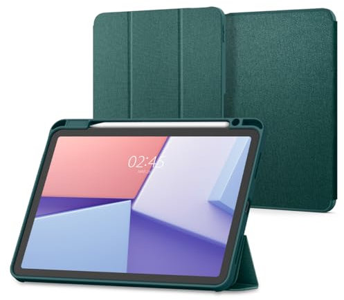 Spigen Cover Urban Fit Compatibile con iPad Air 11 pollici M3/M2 (2025/2024) 7/6 Generazione, Custodia per iPad Air 10.9 pollici 5/4 Generazione (2022/2020) - Verde Notte
