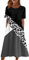 LSAltd Kleid Damen Damenkleider Elegant Wickelkleid Damen Boho Etuikleid Damen Elegant Damen Ärmellos Blumen Sommerkleid Kleid Damen Sommer Brautjungfernkleider Lang Tunika Damen（4-Cow Pattern,XL）