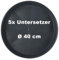 samenfritze 5X Untersetzer Ø 40 cm - Blumentopf Untersetzer für Pflanzcontainer aus Kunststoff