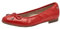 Tamaris Women's Comfort Damen Ballerinas aus Leder mit Schleife Ballet Flat, Red Patent, 5 UK