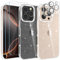 YIRSUR Glitzer Hülle Kompatibel mit iPhone 16 Pro Max Hülle, Handyhülle mit 2 Schutzfolie + 2 Kameraschutz, Anti-Vergilbung Stoßfest Kratzfest Ultradünn für iPhone 16 Pro Max Transparent Bling Glitzer