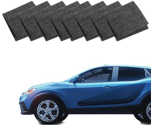 Nano-Glitzertuch für Autokratzer, Mehrzweck-Nano-Magic-Tuch, 2024 Upgrade-Kratzerentferner für Reparaturen, kleine zerkratzte alle Autos (Schwarzgrau, 20 x 10 cm), 8 Stück