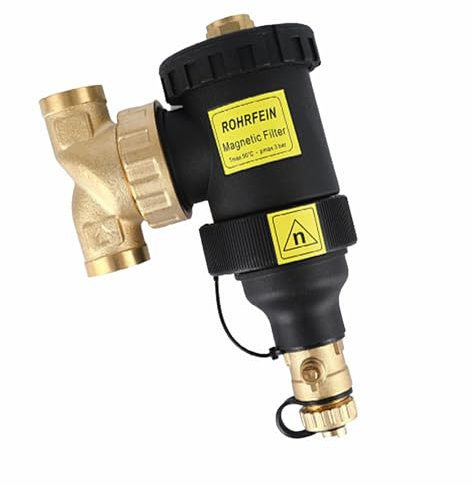 Filtro separador de suciedad de latón para sistemas de caldera de calefacción por suelo radiante hidráulico