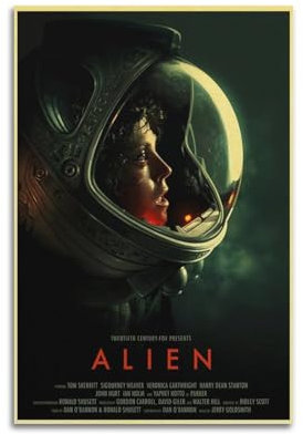 CHxdxge Alien 1979 Classic Vintage Movie Poster Wandkunst Wohnzimmer Schlafzimmer Malerei 08x12inch(20x30cm)