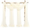 Showgeous 4 Packs Querbehang Elfenbein 73cmx610cm Tüll Foto Hintergrund Hochzeit Vorhang Deko Chiffon-Stoff Hochzeitsbogen Gardinen für Laube Hochzeit Torbogen Zeremonie Fotografie Party