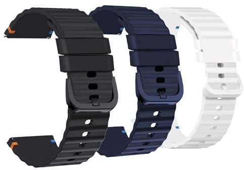 Blueshaweu 22mm Sport Band Kompatibel für LODIMEKE IDW26 Smartwatch 1,83'', langlebig, Wasserdichtes, Verstellbares Armband für LODIMEKE/TOOBUR IDW26 Smartwatch (3 Pack-B)