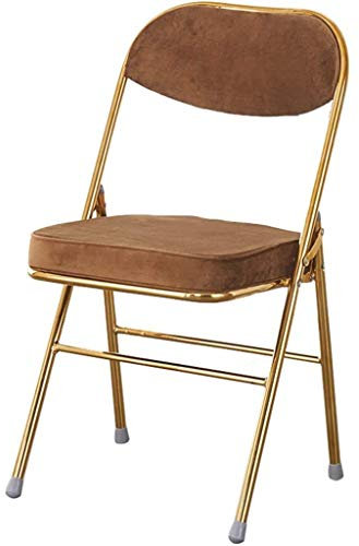 Luxuriöser faltbarer Flanellstuhl für den Innenbereich, mit verdicktem Rückenkissen, tragbarer Besucherstuhl für Wohnzimmer und Restaurant, unterstützt bis zu 150 kg