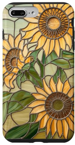 Aesthetic Watercolor Stained Glass Sunflower Case for iPhone 7 Plus/8 Plus
