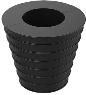 QUUPY Black Umbrella Cone Wedge Stand Parasol Base Stabilizer Adapter Parasol Hole Ring Plug Base Stand for Patio Table Hole Opening 1.9-2.7Inch