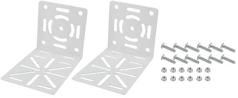Enwye L-Shape Wall Mount Bracket Universal for CCTV Camera Security Camera, Metal Joint Mount CCTV Universal Holes Installation Bracket（2PCS）