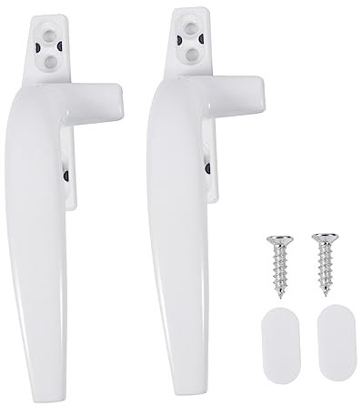 HOMSFOU 2Stücke Moderne Fenstergriffe Aluminiumlegierung Korrosionsbeständig für Holzfenster und Terrassentüren