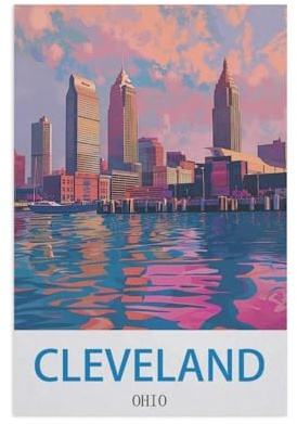 1000 Piece Jigsaw Puzzle，Cleveland Ohio，Adults Children Paper Toy Educational Game（38x52cm）-GC46
