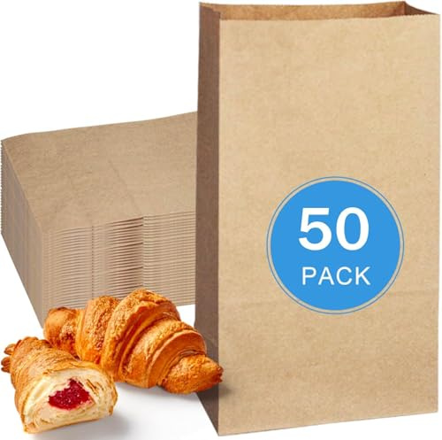 Tiusixsy 50 Stück Kraftpapier Tüten, 30×20×12cm Kraftpapiertüten Braun, Papiertüten Groß Geschenktüten Butterbrottüten Mitgebsel Tüten, für Einkaufen, Hochzeiten, Verpackungen, Partys, Geburtstag