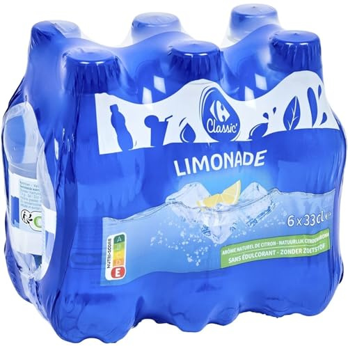 Désaltération garantie pour toute la famille — CARREFOUR CLASSIC' Limonade à l'arôme naturel de citron, lot de 6 bouteilles de 33cL