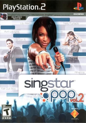 PlayStation 2 - PS2 Konsole inkl. SingStar Deutsch Rock-Pop Vol. 2 + 2 Mikrofone