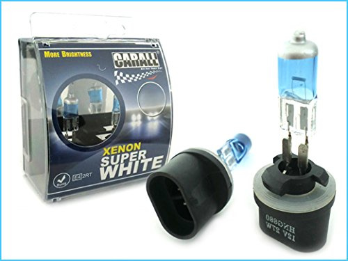 CARALL 2 Pezzi Lampade Alogene 12V Bianche ad Effetto Xenon (880 H27 12V 27W Attacco PG13)