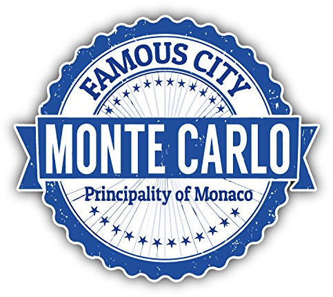 Monte Carlo City Monaco Grunge Travel Stamp Hochwertigen Auto-Autoaufkleber 12 x 10 cm