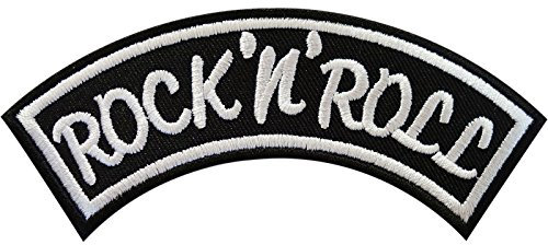 Rock 'n' Roll Aufnäher Musik Abzeichen, auf Kleidung Jackentasche bügeln / nähen