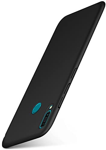 moex Alpha Case für Huawei Y9 (2019) Hülle Ultra Dünn, Schutzhülle mit erhöhtem Kameraschutz, Slim Cover Hardcase Backcover, Dünnste Handyhülle Minimalistisch, Matt Schwarz