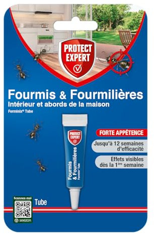 PROTECT EXPERT Gêl Anti-Fourmis & Fourmilières - Tubes Appâts Concentré - 4g - Prêt-à-l'emploi - Action 12 Semaines - Intérieur & Abords De La Maison - Effets Visibles Dès La Première Semaine FTUB1N