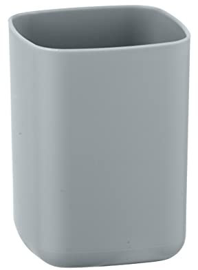 WENKO Zahnputzbecher Barcelona Grau, 10 x 7 x 7 cm