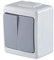 Aufputz Lichtschalter Serienschalter IP44 Farbe Grau 10A 230V serie BETA