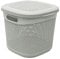 JVL Droplette Design Plastic Storage Basket, 15L, 28 x 32 x 31 cm Approx, Grey, One Size