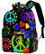 Lorvies Peace Pride lässiger Rucksack, Schulterrucksack, Büchertasche für Schule, Studenten, Reisetaschen
