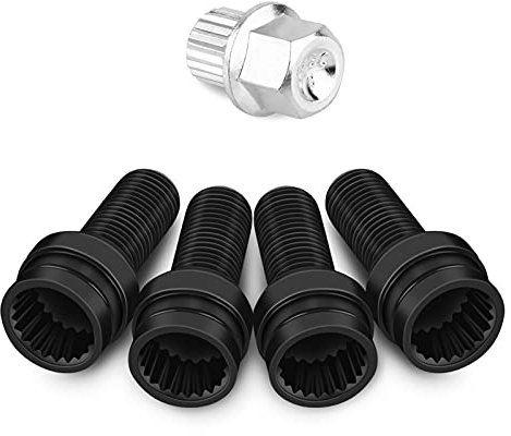 Bullone Antifurto Ruota, Blocco Ruota Pneumatico Vite antifurto Capocorda 4 pezzi M141.5MM Bloccaggio Bulloni ruota di sicurezza Set di dadi per Bullone ruota i