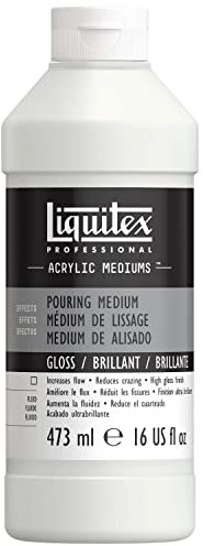 Liquitex 5416 Gieß- und Pouring- Medium, wasserfest, nicht-vergilbend, flexibel, erhöht den Farbfluss, 473ml Flasche