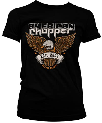 American Chopper Officially Licensed Orange County Women T-Shirt (Black), XXL