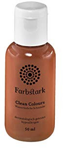 Bodypaintingfarbe Clean Colours Mittelbraun, 50 ml