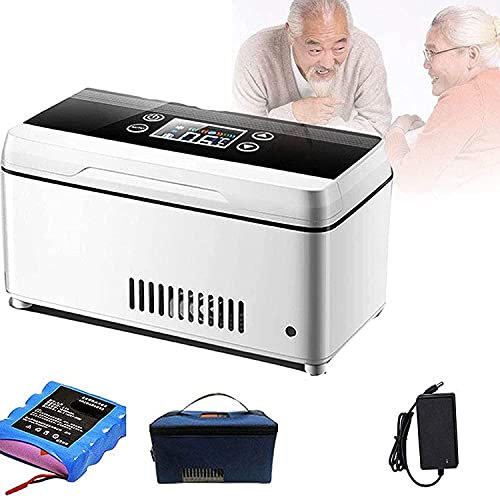 YQJY Refrigerador de Medicamentos,Portátil Refrigerador De Insulina Nevera Portátil para Medicamento Insulina Nevera Coche Nevera Electrica Portatil,2*Battery
