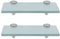 Randaco 2X Glasablage Glasregal, Glasablage Mattglas mit Wandhalterung&8mm ESG Sicherheitsglas und Halterung, perfekt geeignet als Duschregal/Badablage für Bad, Küchen,Balkon (30x10x0.8 cm)