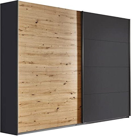 Schwebetürenschrank - Artisan Eiche Dekor - Grau Metallic - 271 x 210 cm
