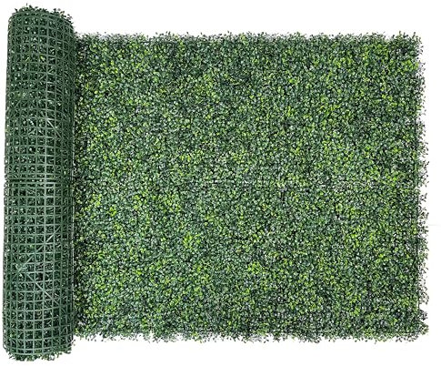 Bybeton Artificial Ivy Privacy Fence Screen,40x120 (33.33 Sqft) UV-Anti Faux Boxwood Leaves Grass Wall Roll for Patio Balcony Privacy, Garden, Backyard Greenery Backdrop and Fence Decor