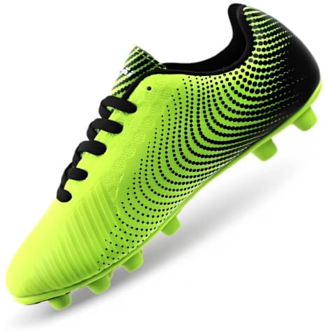 VIZARI Kids Football Boots Boys Girls Astro Turf Trainers Junior Firm Ground Moulded Studs Football Shoes for Youth Indoor Outdoor Training, UK Size 8 Child – 6 Big Kid