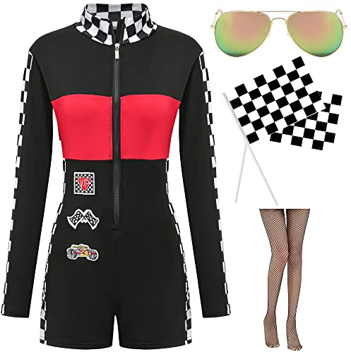 EBYTOP Halloween Race Car Driver Costume Women - Sexy Jumper for Talladega Nights Costume