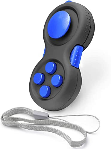 HAOSHICS Tragbares Fidget-Controller-Pad - Klassisches Retro-Spielgerät Mit 8 Funktionen für Jugendliche Zur Stressabbau und Angstlinderung (Blau)