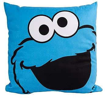 United Labels Sesamstraße Kissen - Krümelmonster Dekokissen Blau 30x30 cm
