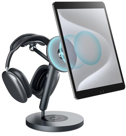 Nillkin Magnetischer iPad Ständer mit Magsafe Ring - 360° Drehbarer Mount für iPad, iPhone - Verstellbarer Aluminium Tablet Halter für Arbeit, Live