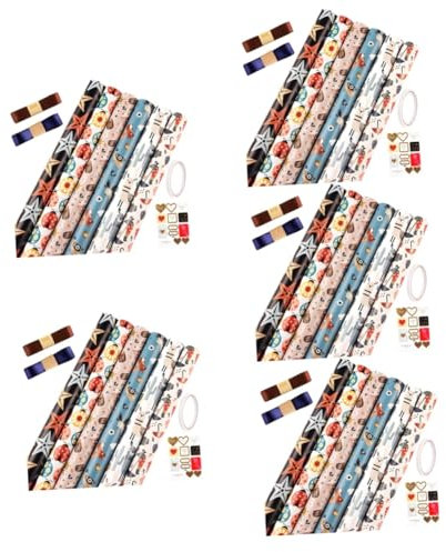 Mobestech 5 Sätze Liner Für Geschenkverpackungen Valentinstag Geschenkverpackung Buchumschlag Pinguin Weihnachtsgeschenkverpackung Marineblauer Karton Weihnachten Papier Kartenvorrat