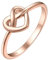 ChicSilver Sterling Silver Rings Rose Gold Plated Infinity Heart Knot Finger Rings Minimalistic Wedding Engagement Rings for Women